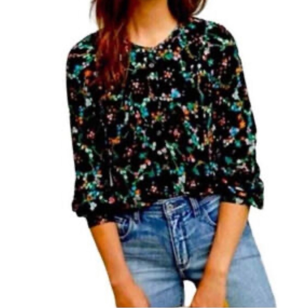 Floral Button-Up Blouse